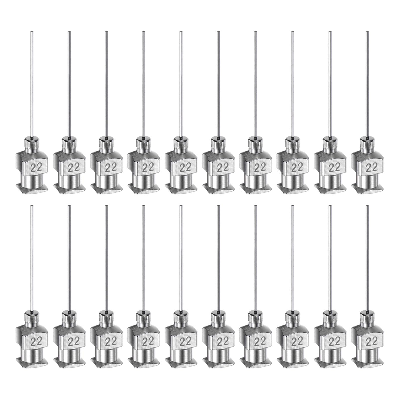 HARFINGTON 20pcs 18Gauge Stainless Steel Dispensing Needles, 1" All Metal Glue Needle Tube Blunt Tips Luer Lock for Thick Liquids, Ink, Glue, Lab Use — Amazon image 20