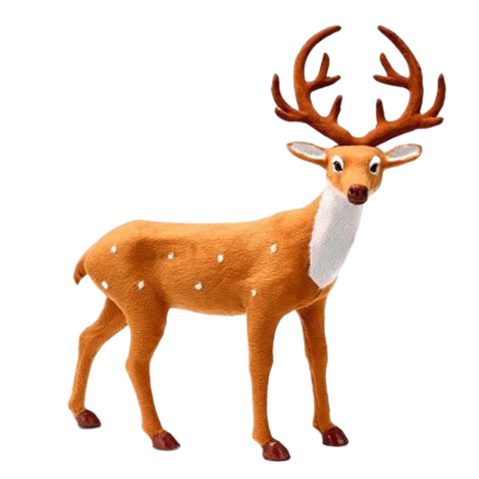 Amazon.co.jp: ぬいぐるみトナカイ-クリスマストナカイフィギュア