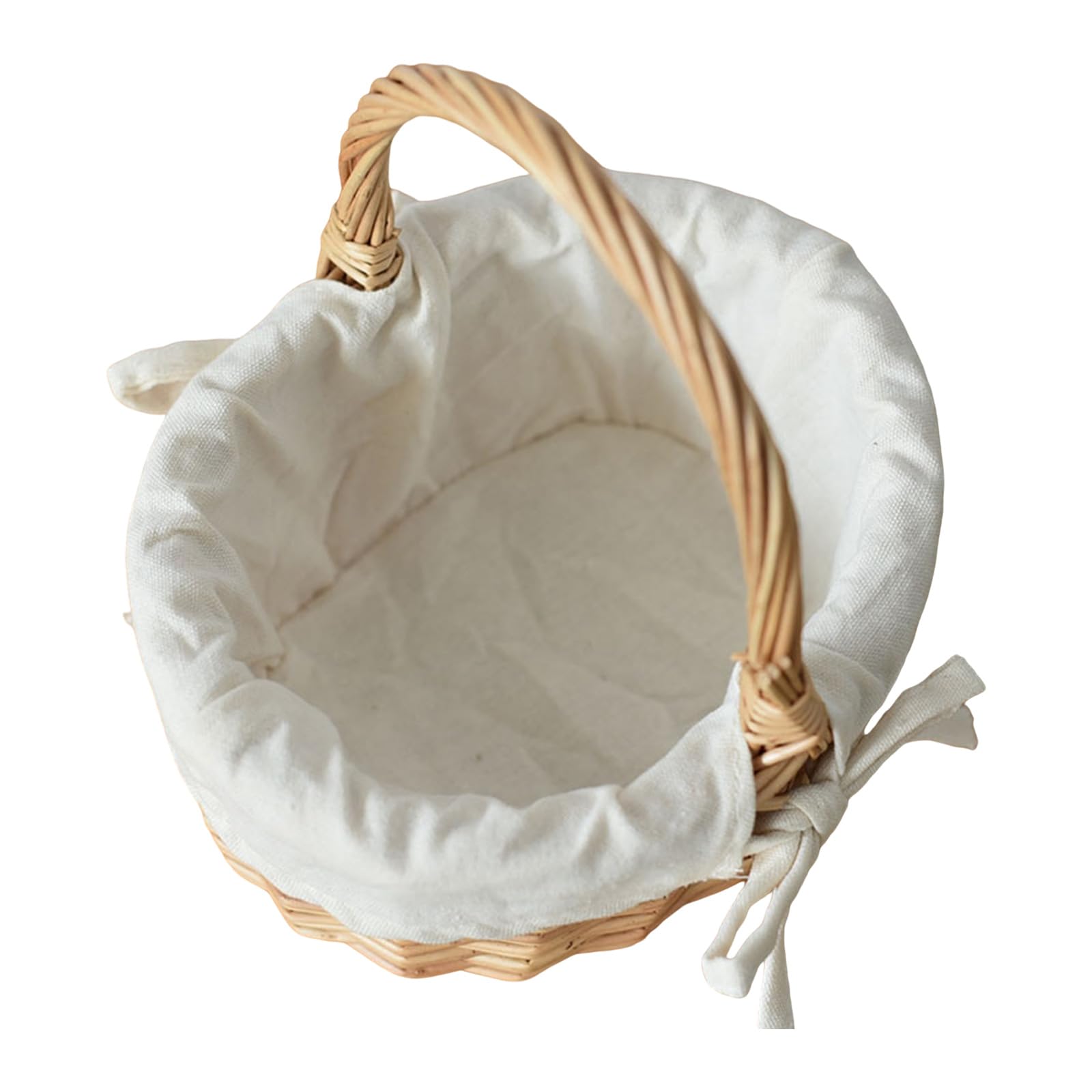 Artisanal Handwoven Rattan Crescents Shape Basket Multipurpose Household Storage Container Small Interlaced Basket