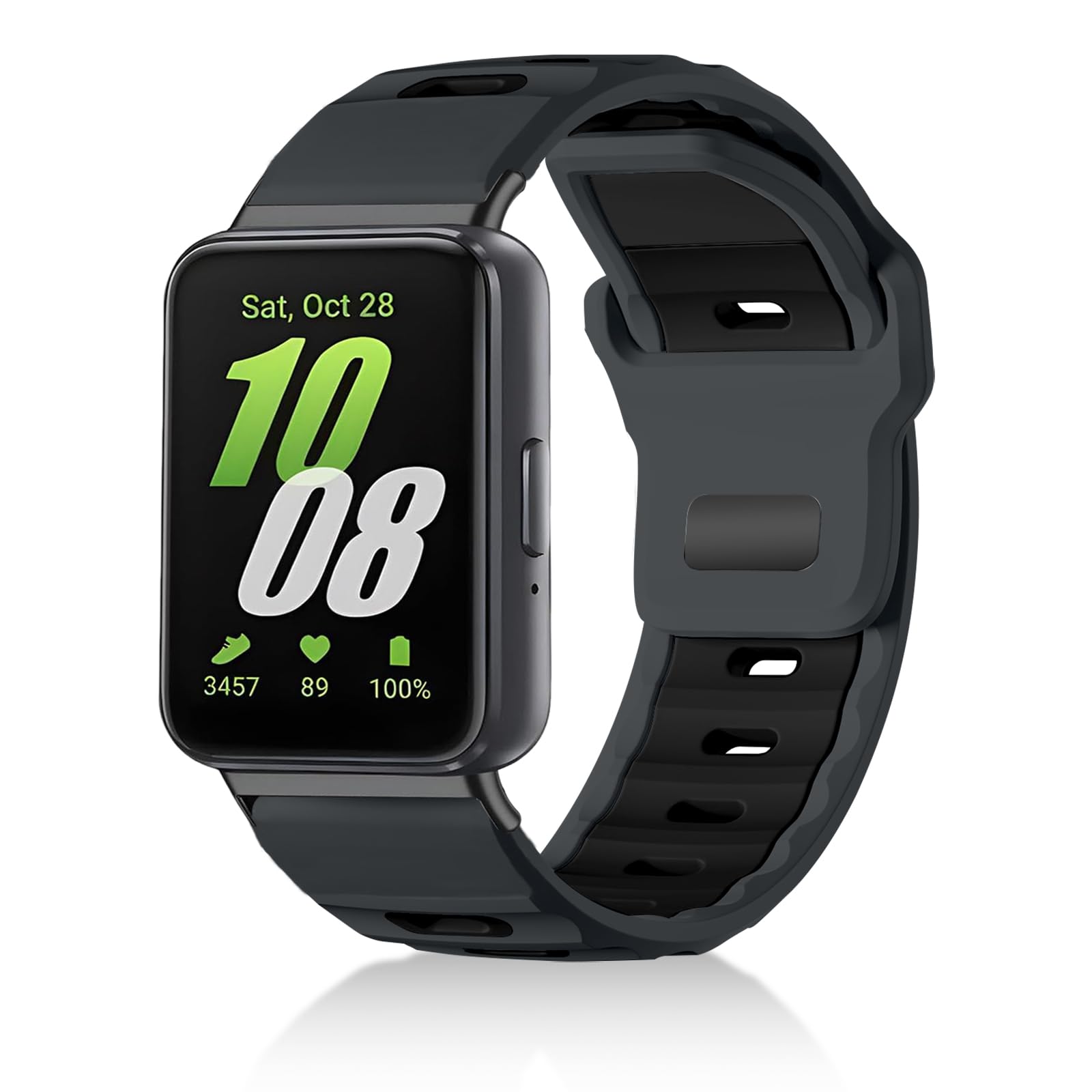 chinbersky Silikonowa bransoletka morska, kompatybilna z Samsung Galaxy Fit 3, dla mężczyzn i kobiet, trwała, dobre dopasowanie, wodoszczelna, miękka, sportowa bransoletka zastępcza do Galaxy Fit 3