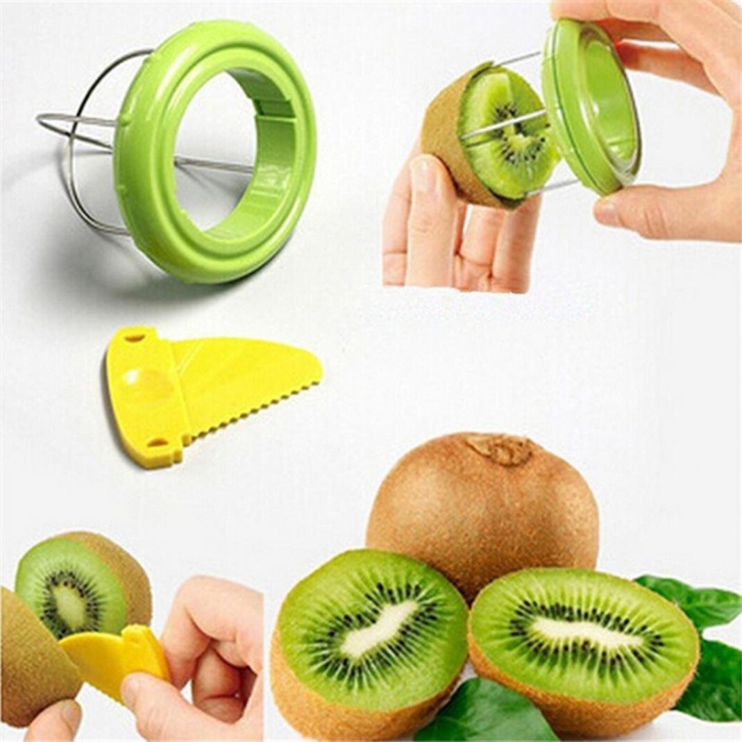 Kiwi Cutter Peeler, Kiwi Fruit éplucheur 2-in-1 Kiwi Cutter éplucheur détachable Fruit Digging Core Twister for Kitchen Peeler -wj - Maison Kiwi Cutter Peeler, Kiwi Fruit éplucheur 2-in-1 Kiwi Cutter éplucheur détachable Fruit Digging Core Twister for Kitchen Peeler -wj - Maison
