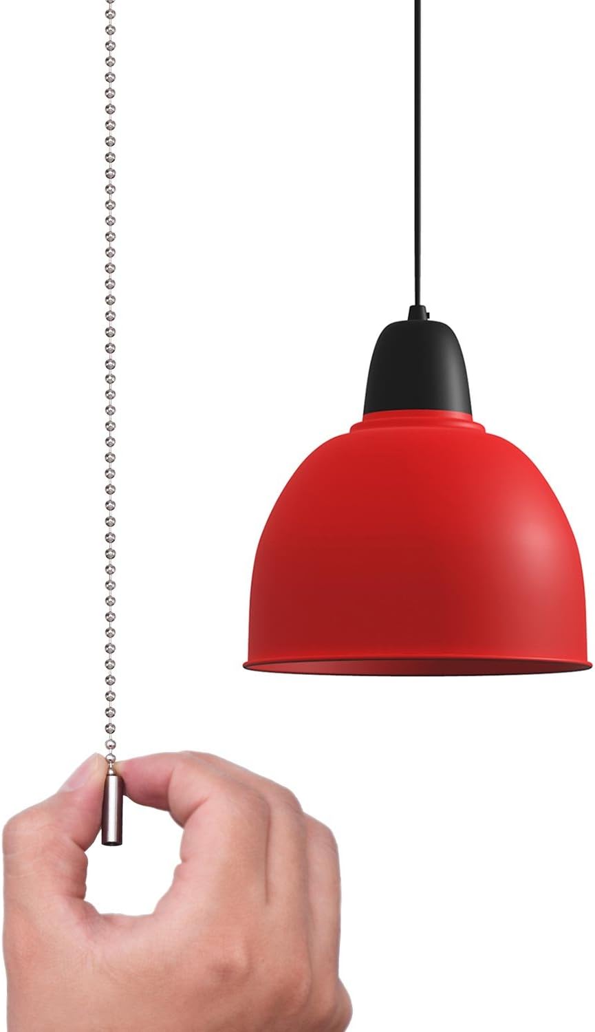 Shappy 2 Pack Steel Beaded Ball Pull String Extension Chain with Connector for Ceiling Fan Light Fixture Light Bulb Switch Chain Extender, 1 Meter Length - Image 6