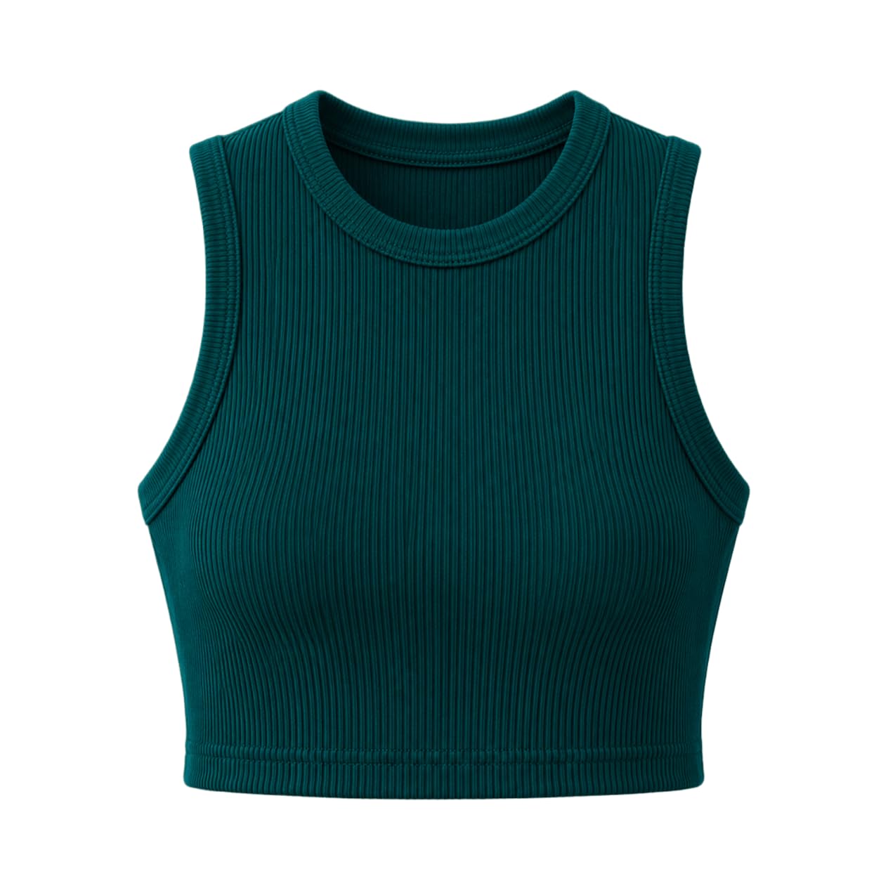 berry bird Stylish Sleeveless Round Neck Ribbed Tank Tops for Women & Western Crop Top-picture-23