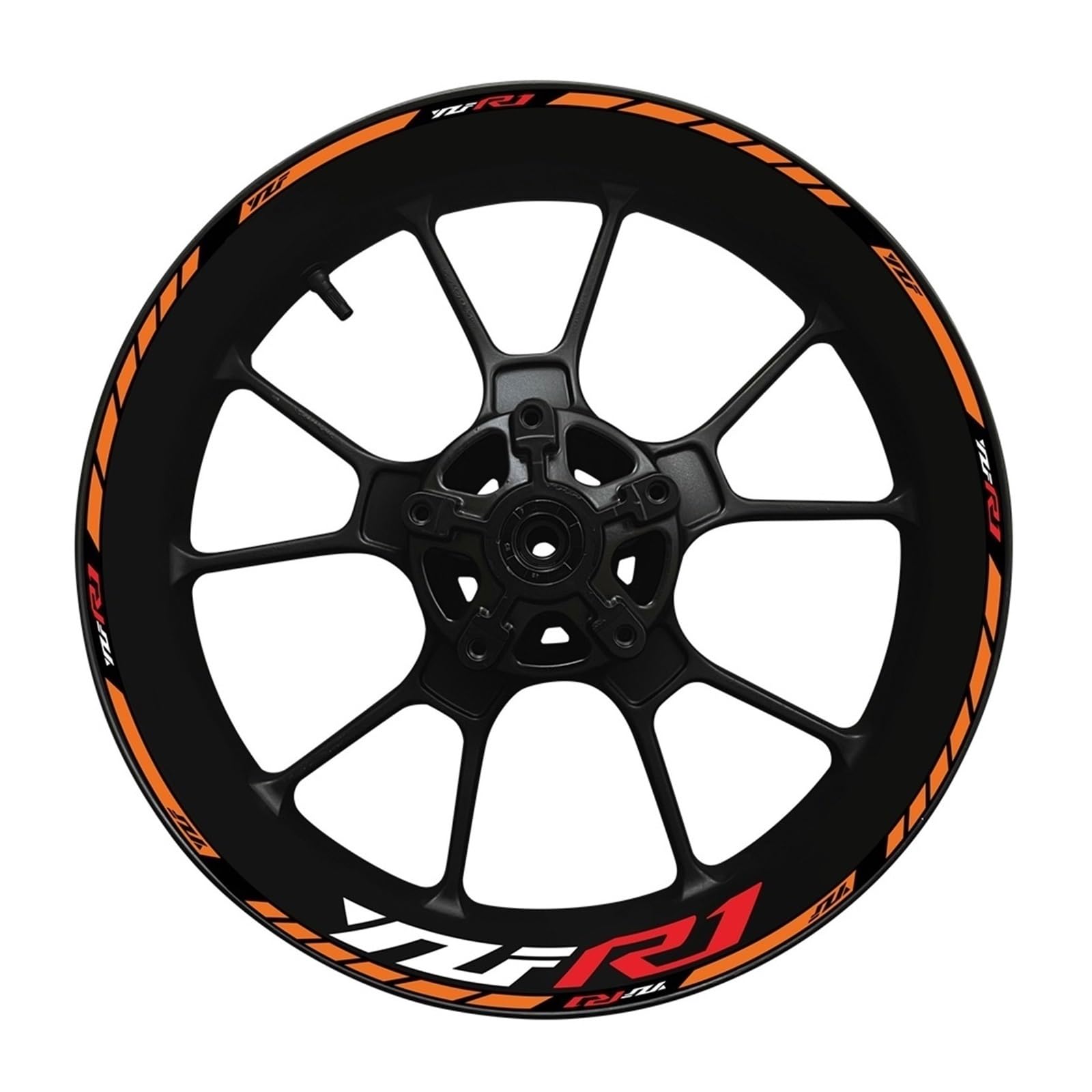 Motorcycle Thickened Edge Outer Ring Reflective Sticker Stripe Wheel Decals for Yamaha YZF R1(Color16)