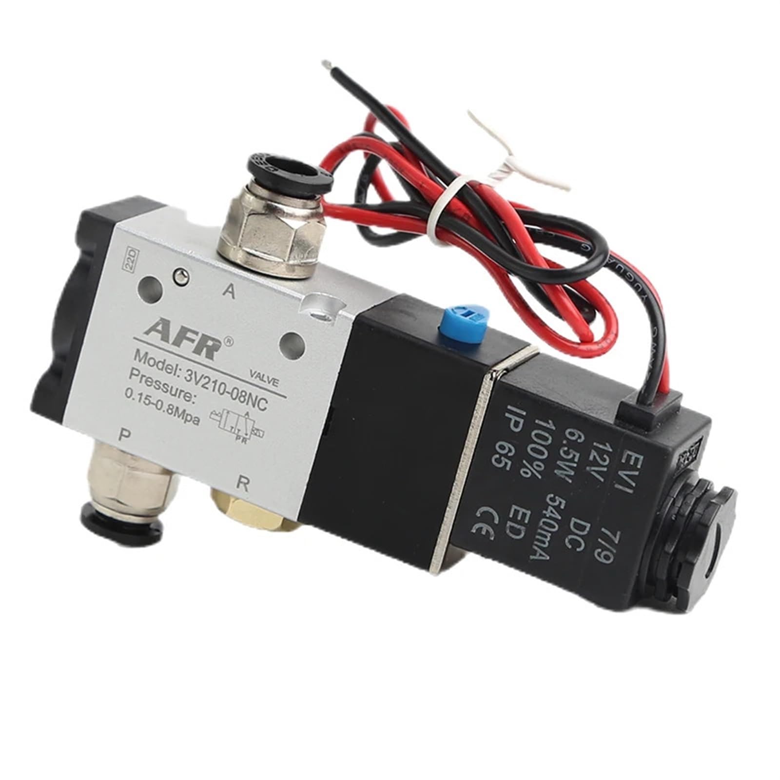 VSPPJYFG 3/2 3V210-08NC Normally Closed 3V110-06NC 3V310-10NC Pneumatic Air Solenoid Valve Electric Control Gas Magnetic Valve 3V410-15NC(3v110-06nc,AC220V)