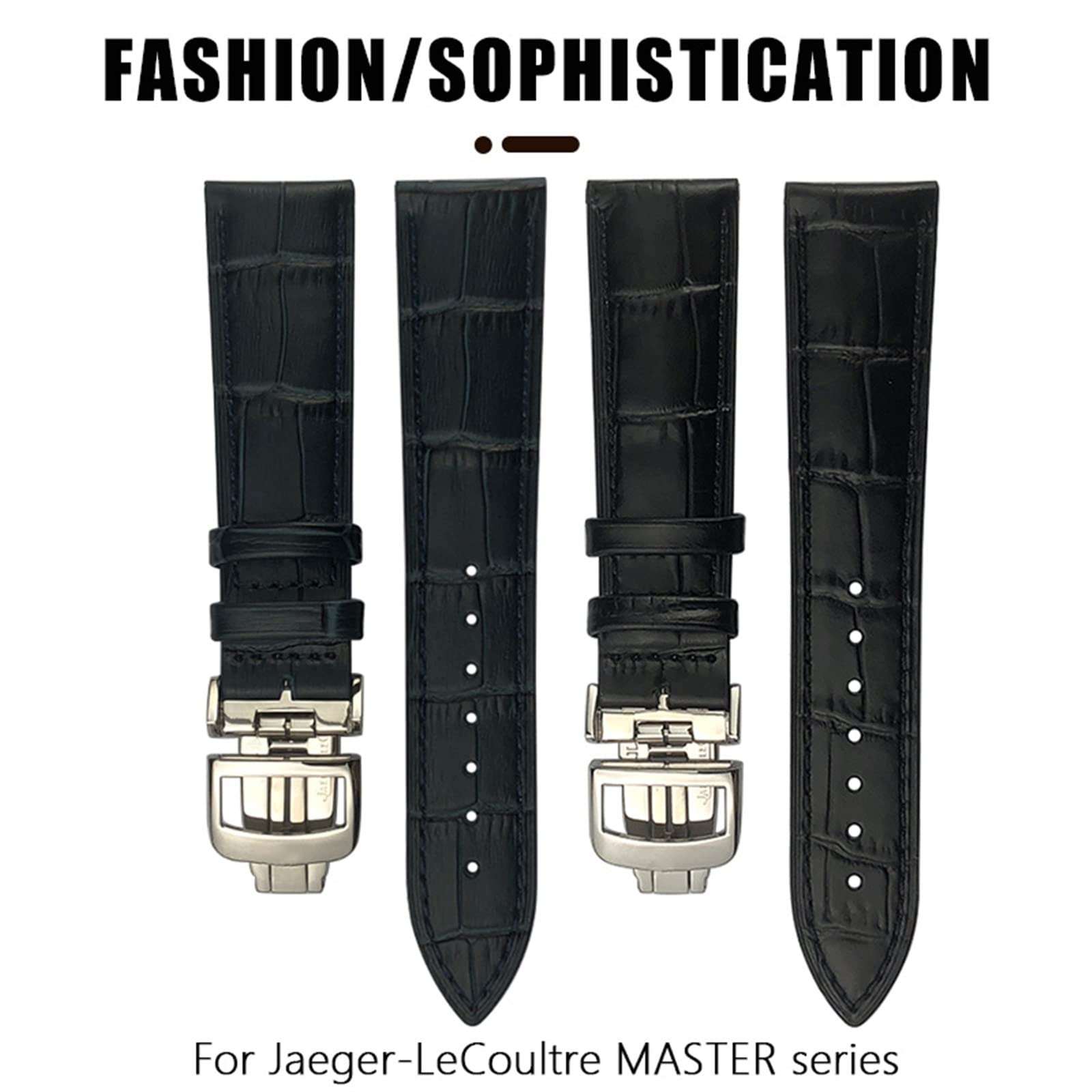 Cinturino di ricambio in pelle, 20 mm, 21 mm, 22 mm, nero, marrone, blu, cinturino in vera pelle bovina, accessorio per cinturino