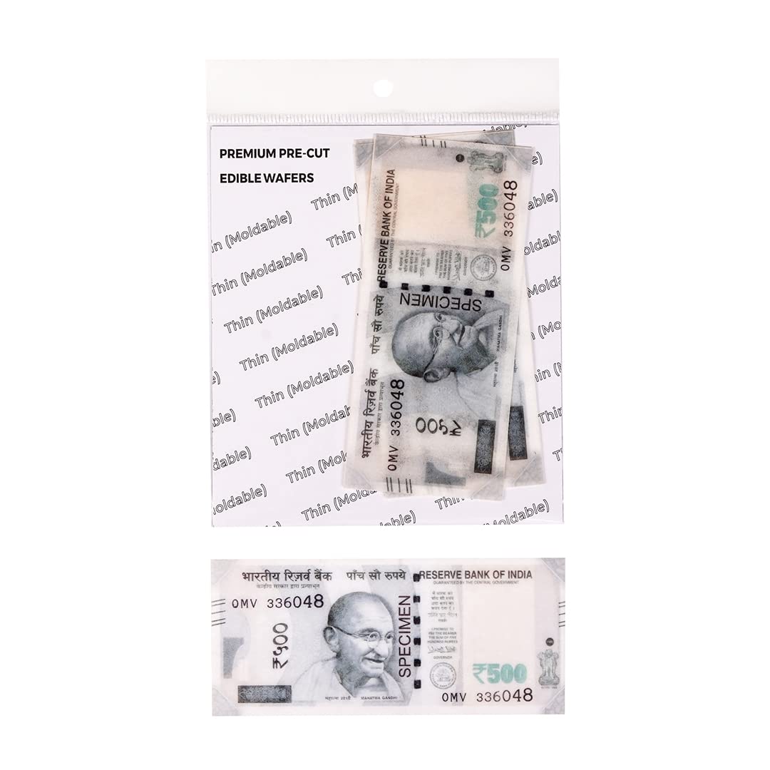 Tastycrafts Pre-Cut Wafer Paper I Cake Topping I Cake Décor | Edible I Stick-on Cake décor I Decorations for Cake, Cupcake and Pastry I 500 RS. NOTE - 4 Pcs (WPC-011) (B0D5R9ZZ9G) Amazon Price History, Amazon Price Tracker