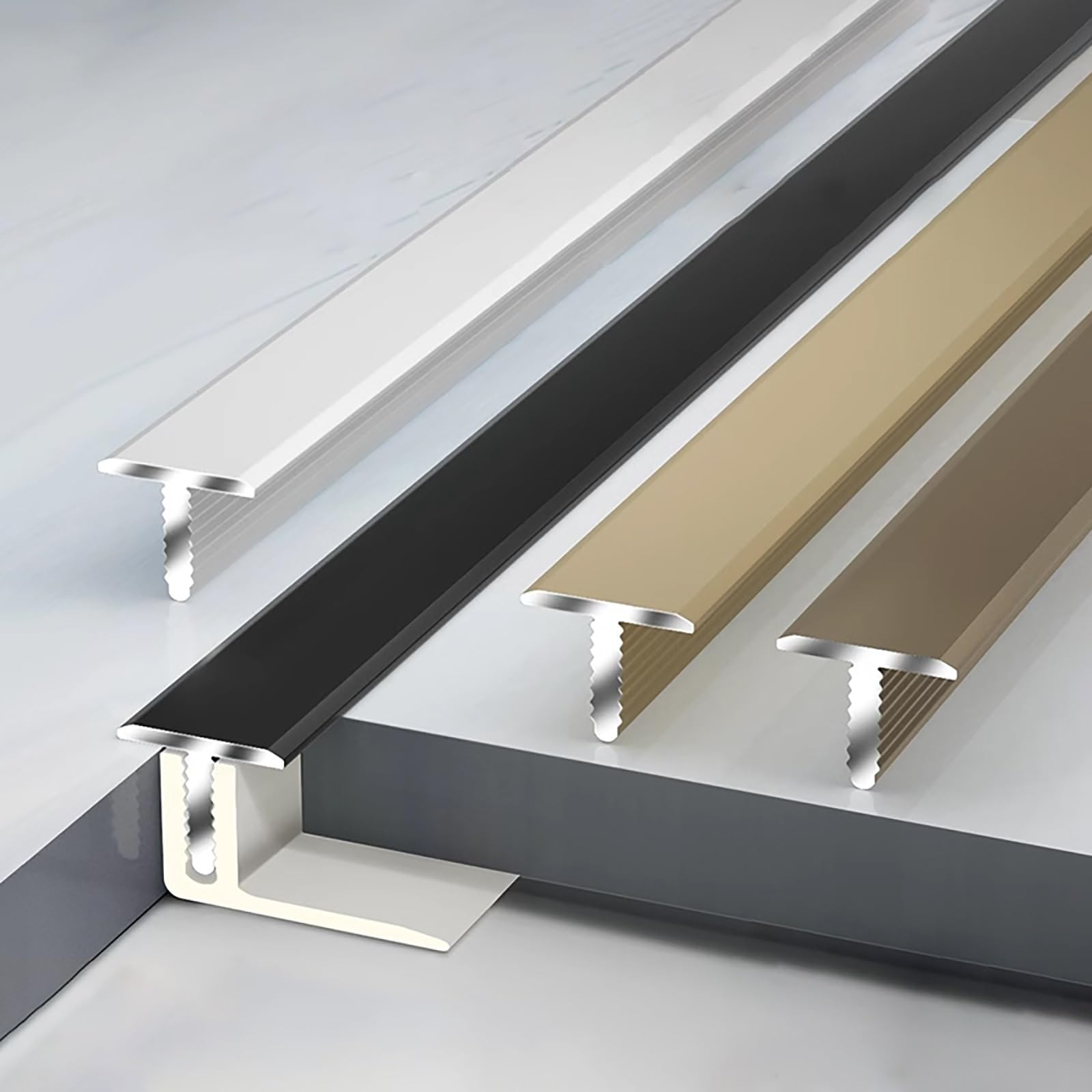 Perfil Angular De Aluminio Para Baldosas 135cmx2, Tira De Transición De Metal Para Piso, Perfil De Esquina Para Umbral De Puerta, Tira De Borde De Metal Para Suelo, Perfil De Riel Para Baldosa