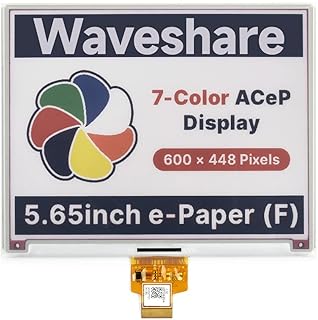 Waveshare 5.65inch Colorful E-Paper E-Ink Raw Display with 600×448 Pixels ACeP 7-Color Without PCB
