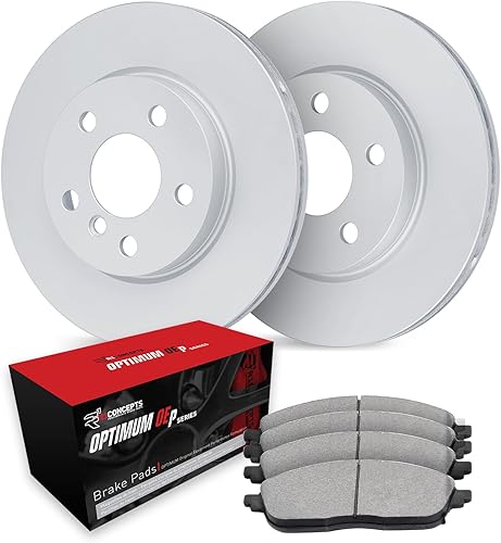 Miniatura 1 de R1 Concepts Kit de frenos y rotores traseros | Pastillas de freno traseras| Rotores y pastillas de freno | Pastillas de freno y rotores Optimum OEp