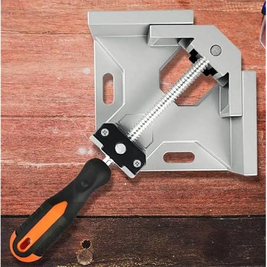 Arcfoxi 90° Right Angle Clamp, Wood Clamp, Single Handle Aluminum Alloy Corner Clamp, Woodworking Swing Jaw, Adjustable Photo Frame Vise