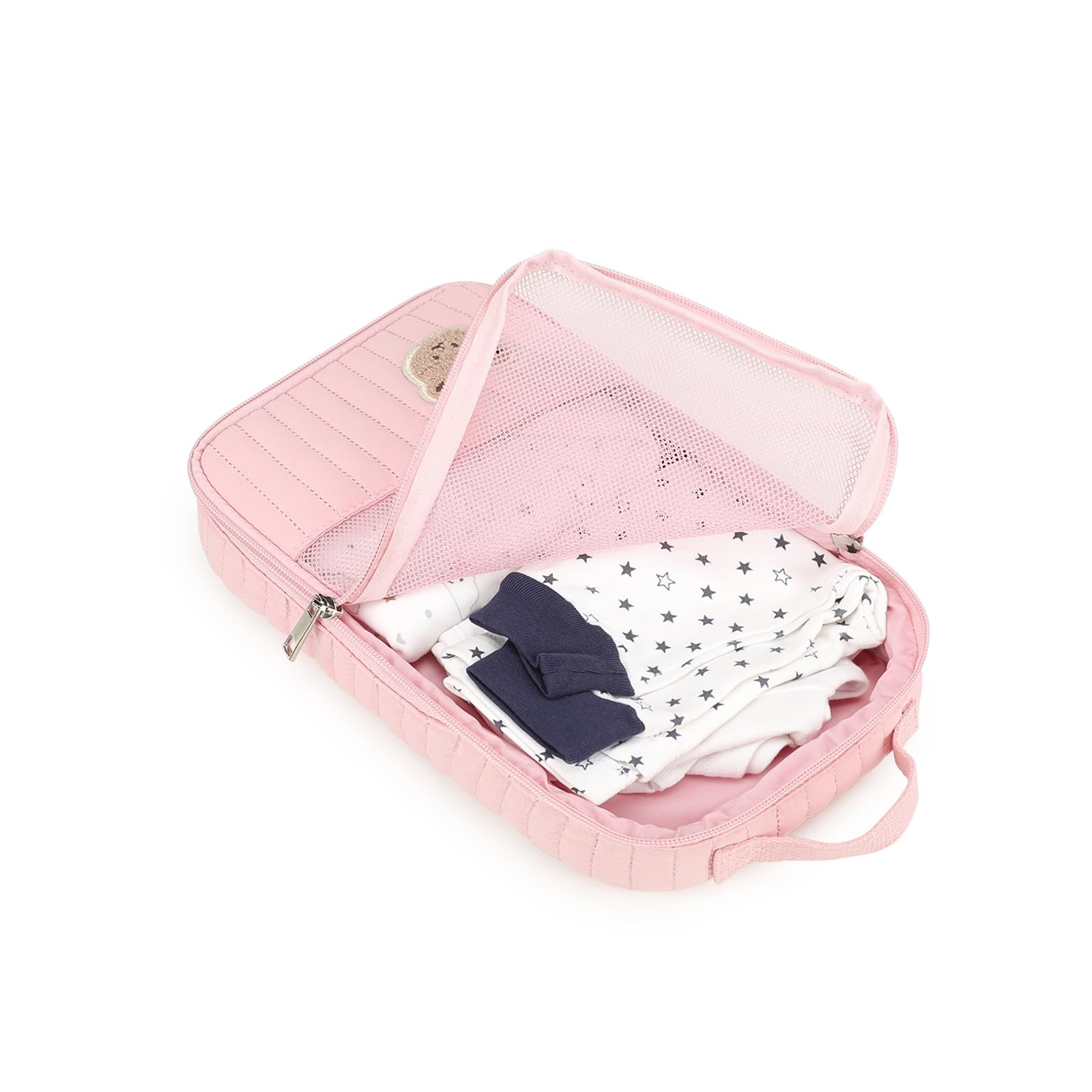 Bolsa Organizadora De Pañales Portátil Construcción De Algodón Transpirable Compartimento Espacioso Para Cambios Rápidos De Pañales Bolsa De Almacenamiento Para Bebés Amigable Con La Piel Aire