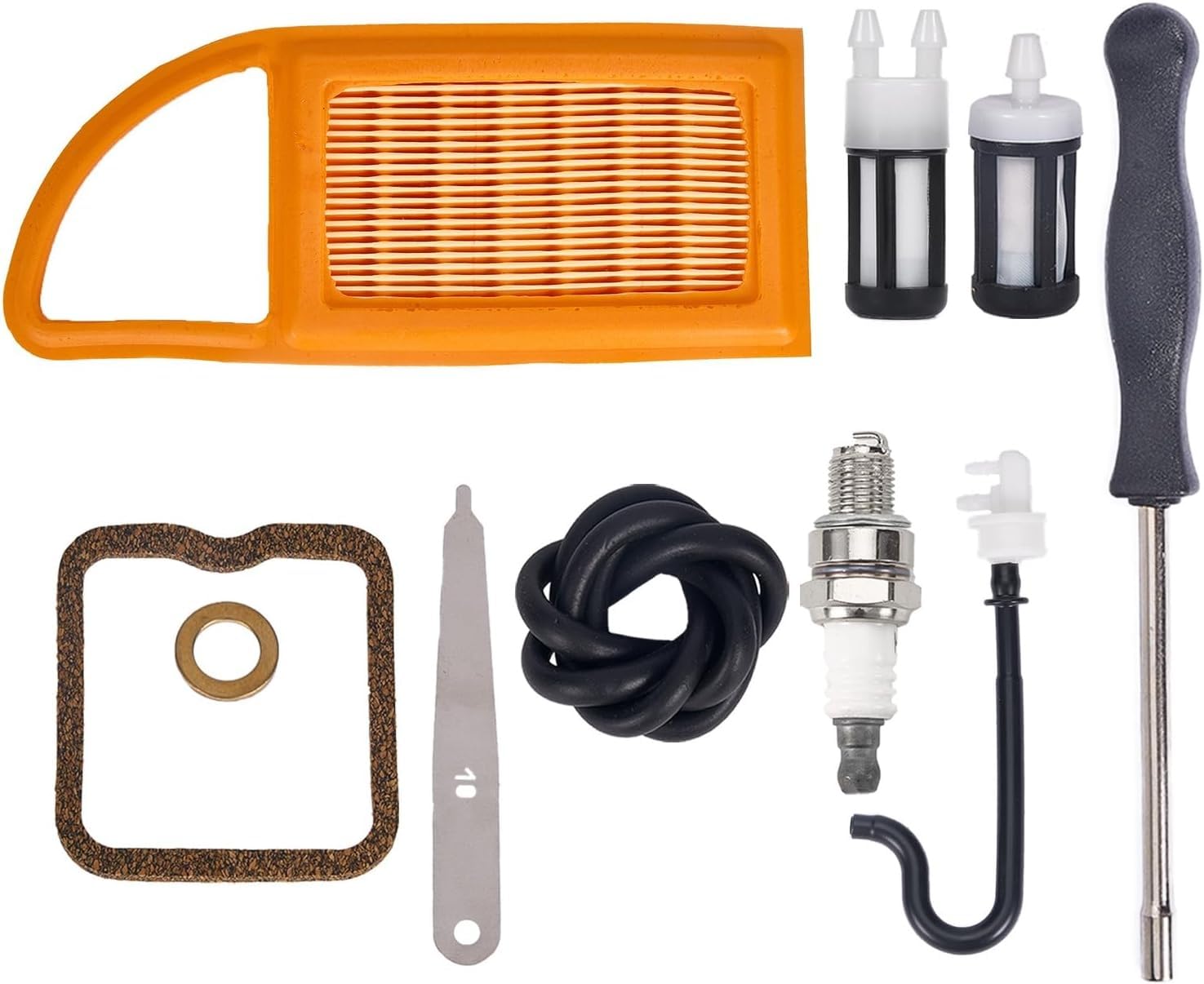 Mikatesi Air Filter Spark Plug Connector Inner Fuel Pipe Clearance Setting Kit for Stilh BR500 BR550 BR600 BR700 Backpack Blower Parts 4282-141-0300 4282-350-1401 0000-350-6202