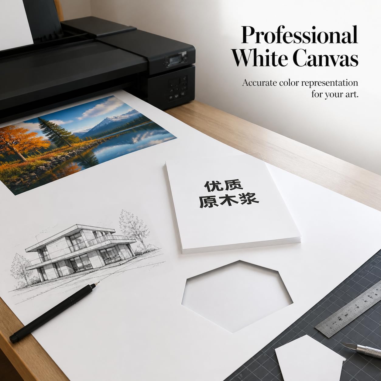 Weiß Cardstock, Zeichen- Bastelkarton, Ganzblatt-Karton/160G/10 Blatt