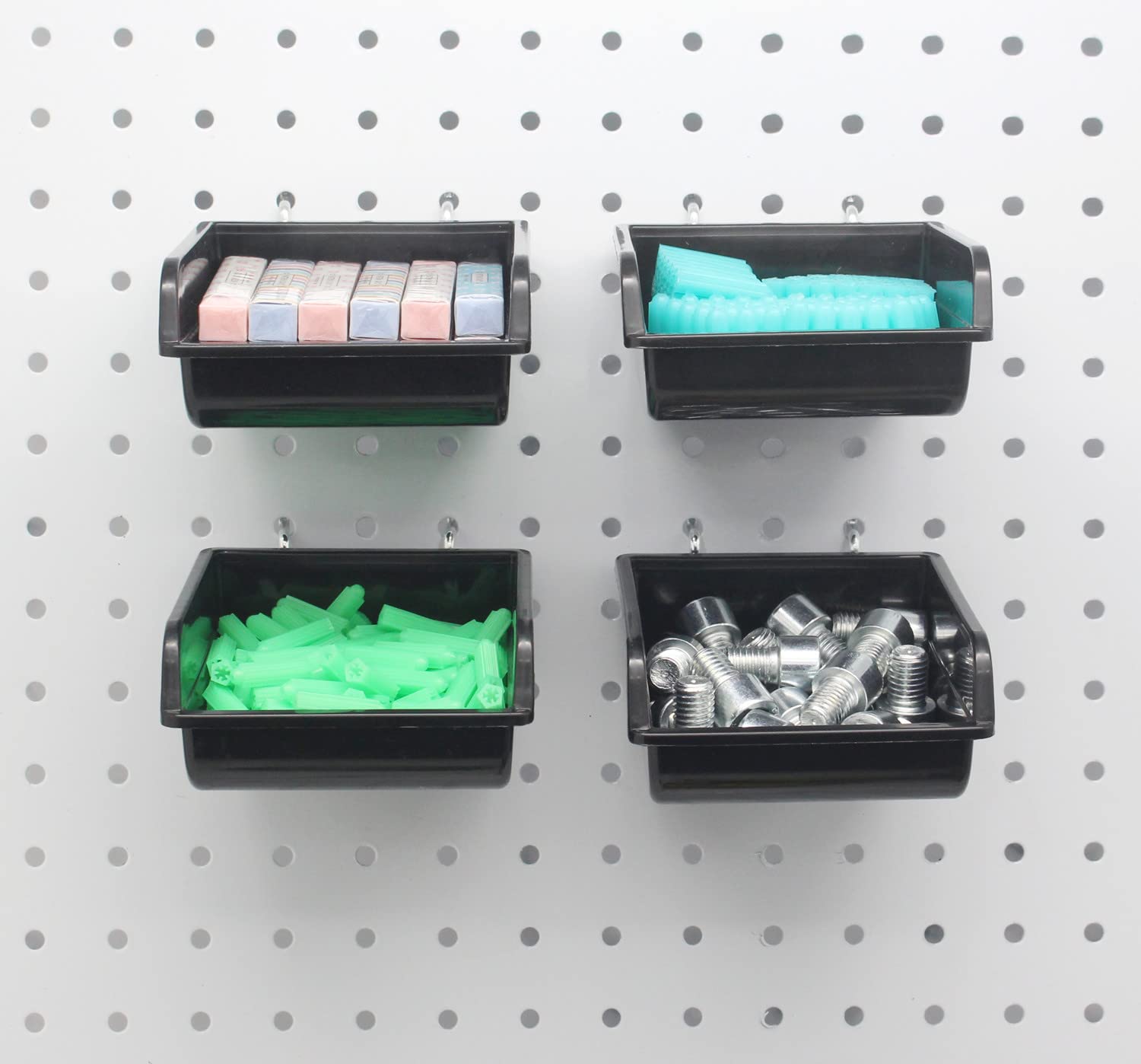 Amazon.com: Calax Pegboard Hooks Bins Assortment PegBoard Cups