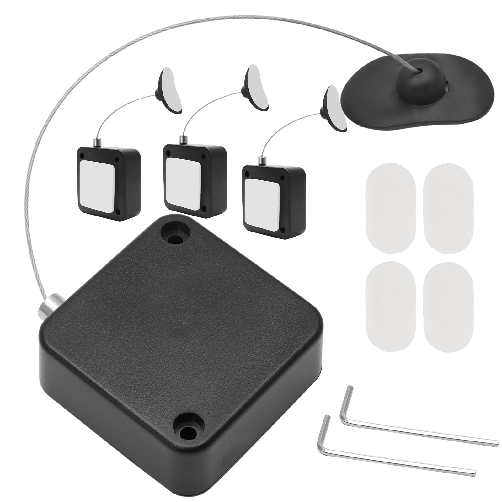 4 Pack Retractable Remote Control Tether Locks