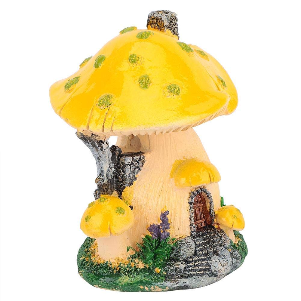 Mumusuki Multicolor Miniature Fairy Garden Mushroom House Ornament, Diy Craft Pot Fairy Dollhouse Décor Outdoor Decor Home Decoration