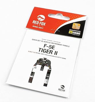 Red Fox Studio 1/32 Northrop F-5E Tiger 2 3D Acrylic Instrument Panel for Kitty Hawk Plastic Model Parts RFSQS-32017