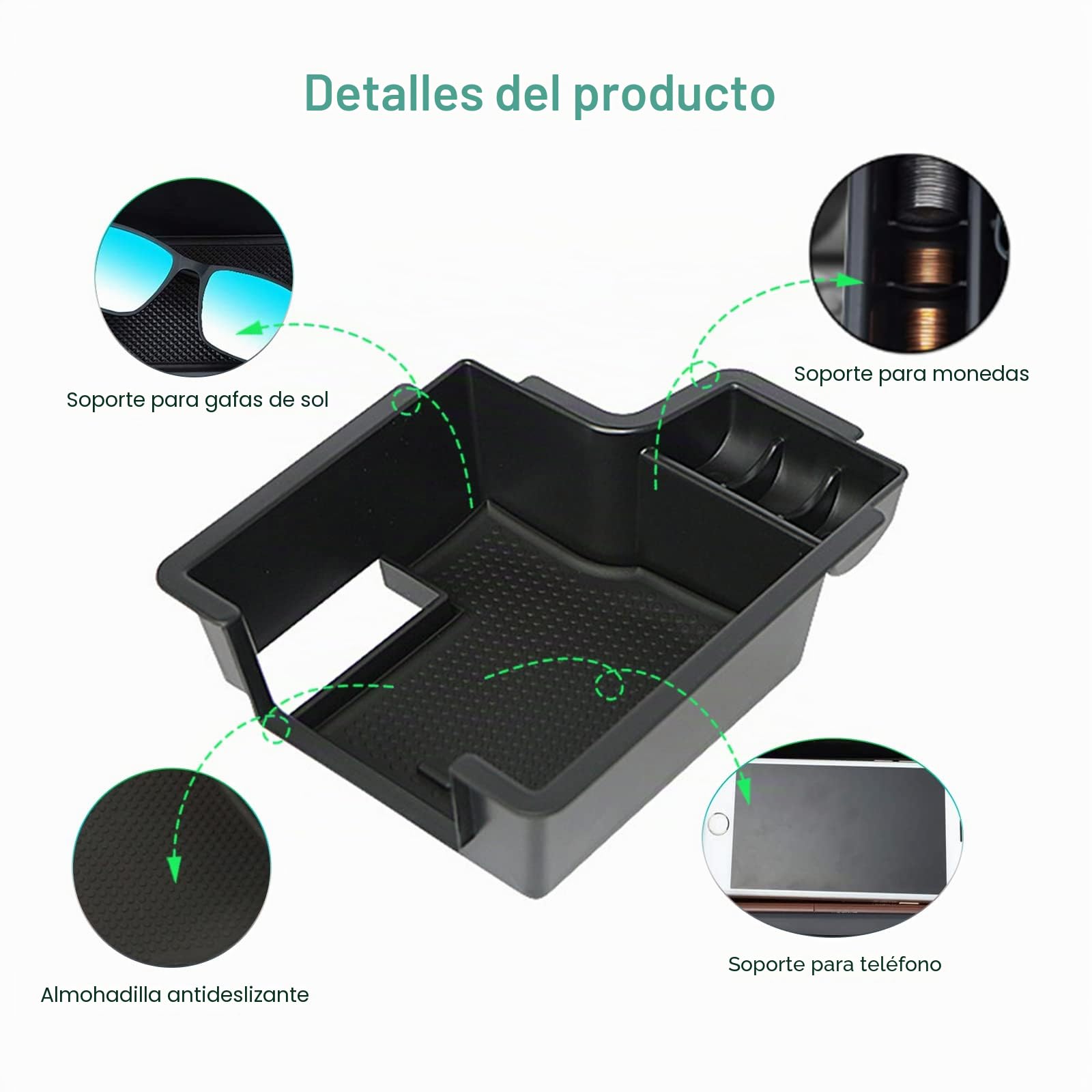 GAFAT Octavia 3 MK3 5E RS 2013 – 2019 – Reposabrazos con caja de almacenamiento para reposabrazos central