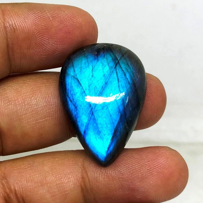 Labradorite cabochon bricolage bague pendentif collier gemme 30x21x7mm - 3