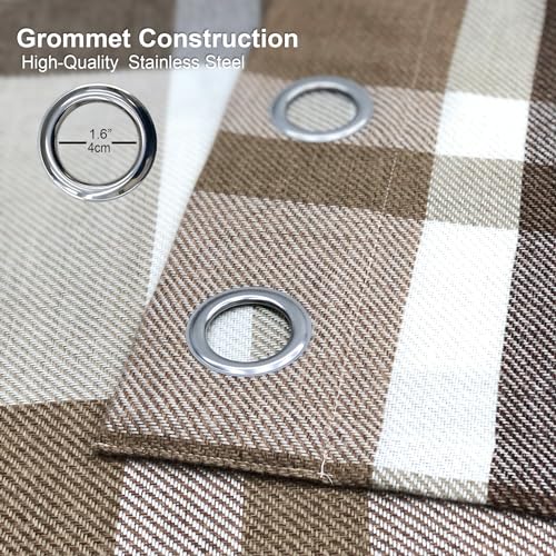 always4u-Beige-Brown-Plaid-Curtains-Farmhouse-Window-Curtains-Highland-Woolen-Look-Grommet-Drapes-for-Living-Room-Bedroom-2-Panels-45-95-Inches always4u Beige Brown Plaid Curtains Farmhouse Window Curtains Highland Woolen Look Grommet Drapes for Living Room Bedroom 2 Panels 45 95 Inches