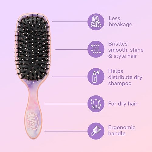 Miniatura 4 de Wet Brush - Cepillo de pelo realzador de brillo y desenredante, con cerdas ultra suaves, con aceite natural de argán, para cabello liso, mojado o