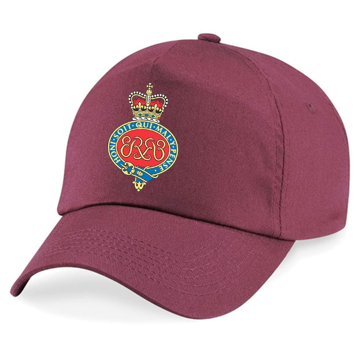 Psave Maroon Grenadier Guards Insignia Embroidered Baseball Cap British Army Military Embroidery (Maroon)