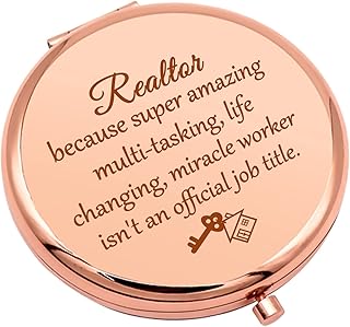 Realtor Gifts for Women Closing Gifts for Realtor Appreciation Gift Folding Makeup Mirror Thanks You Gift Compact Makeup M...