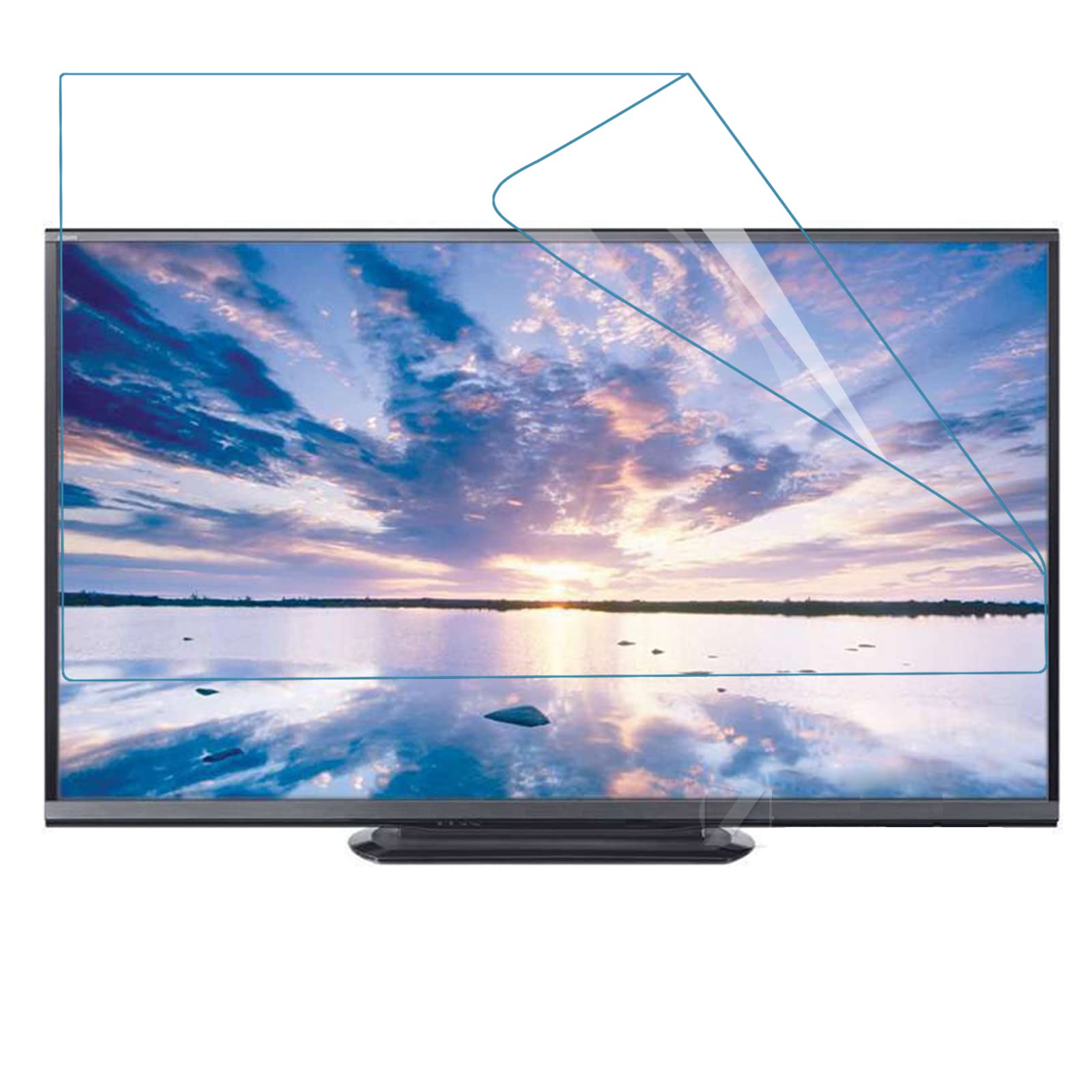Anti-Blaulicht 49/50 Zoll Tv EntspiegelungsfolieLCD-Displayschutz BlendschutzTV-Schutzfolie Anti-StrahlungEinfache Installation,Matte-50in(1101X620) mm