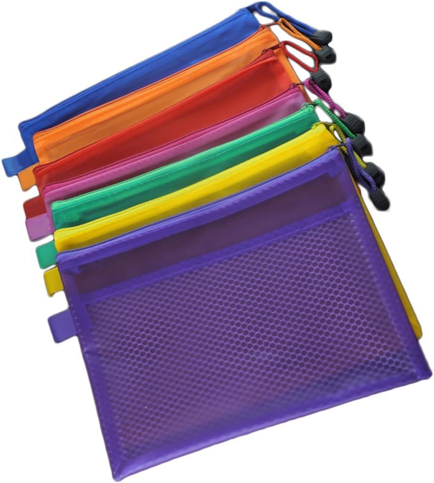 Namgiy A4 Plus Zip Bag File Document Bag Mesh File Pouch Storage Paper File Holder with Zipper Stationery Pouch 34 * 24CM