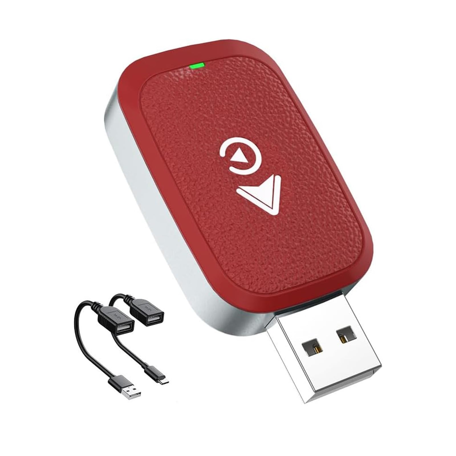per Leapmotor C10 2000-2026, Adattatore CarPlay Wireless Interfaccia Type-C/USB Chiavetta Pennetta Carplay Trasferimento Dati Veloce,C/Red