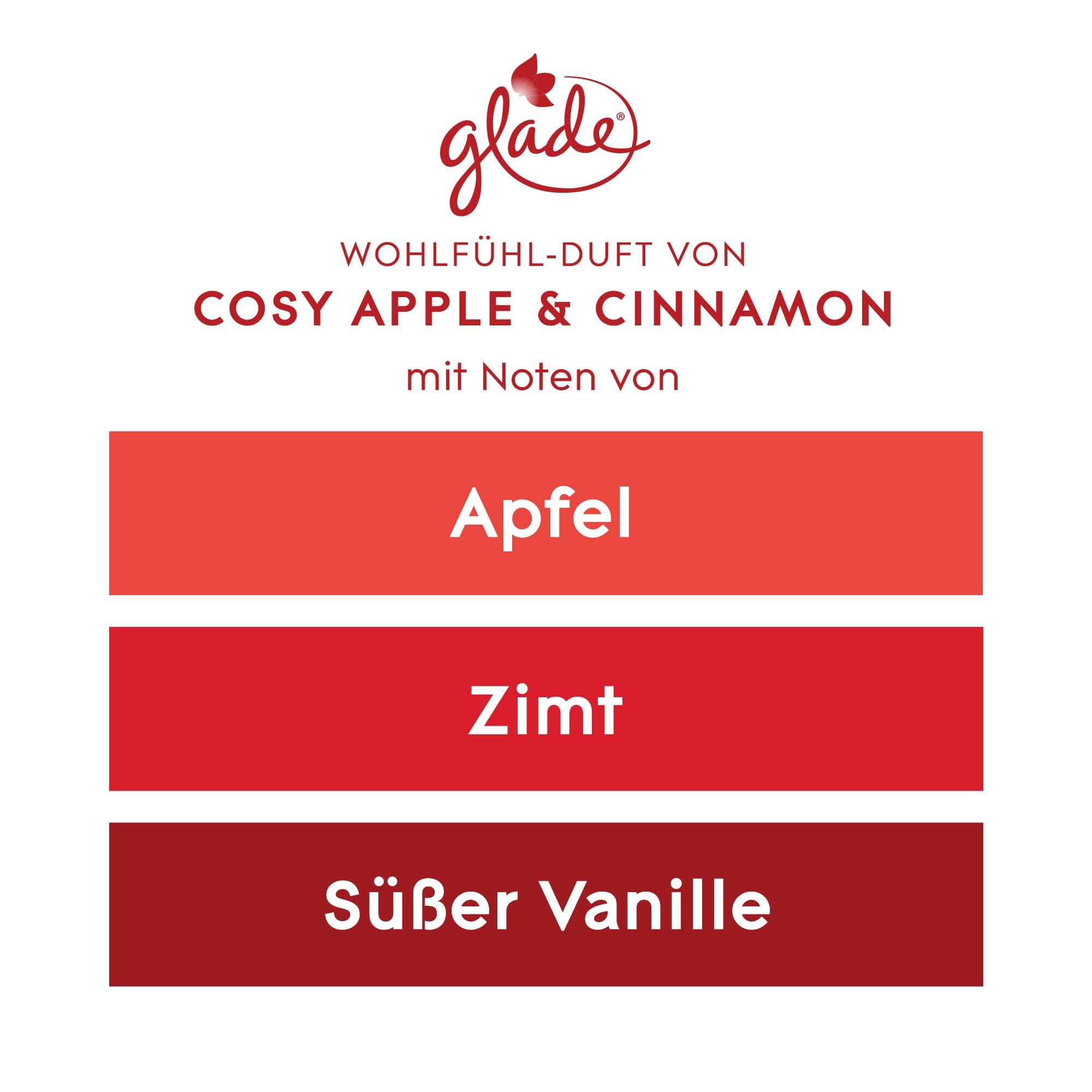 Glade Świeca zapachowa Cosy Apple & Cinnamon o długiej żywotności