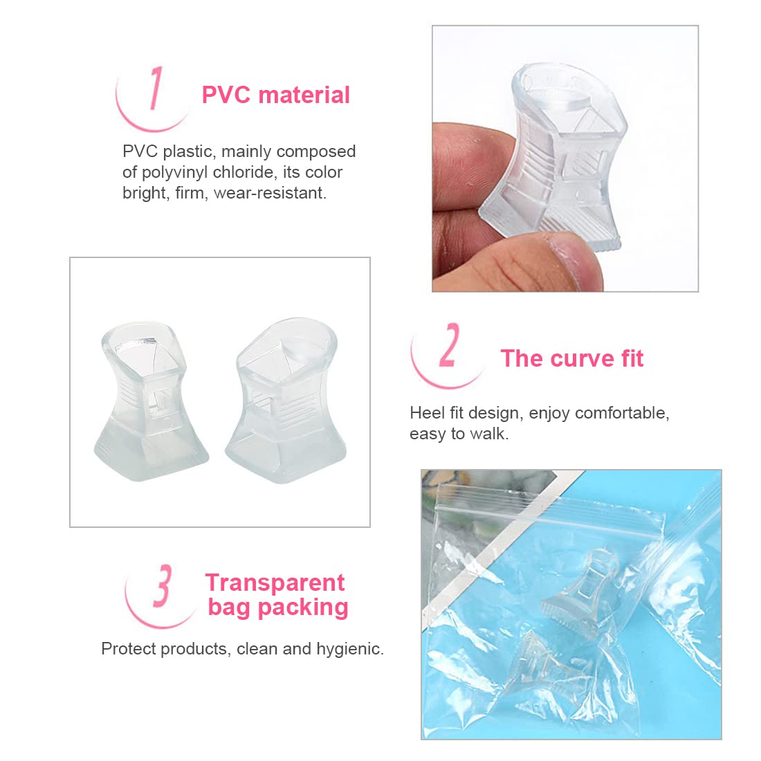 Protector de Tacón Alto，Mnioky Protectores Zapatos de Mujer Tacos Tapones para Razas, Bodas, Ocasiones Formal