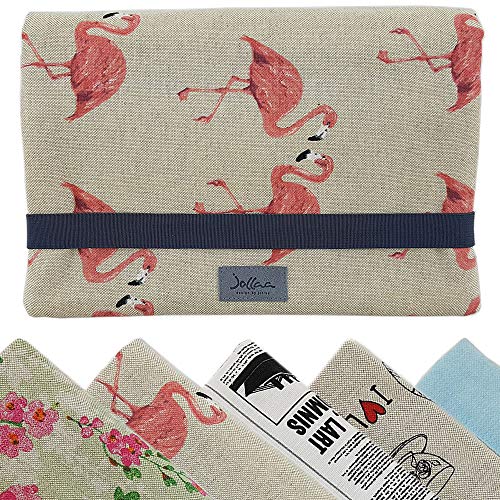 Windeltasche für unterwegs, kleine Wickeltasche für Windeln & Feuchttücher, Windeletui, Wickelmäppchen SmukkeDesign (Flamingo)