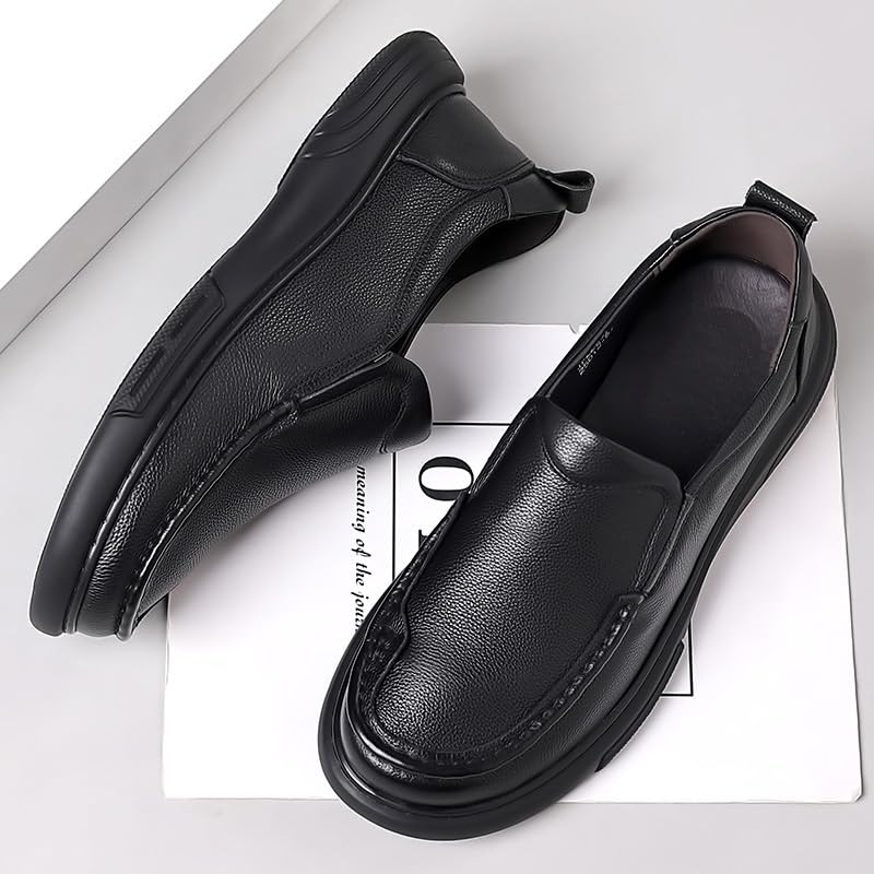 Men's Slip On Oxford Dress Shoes Soft Loafers Men Lightweight Driving Soft Toe Uniform Dress Work Shoe4