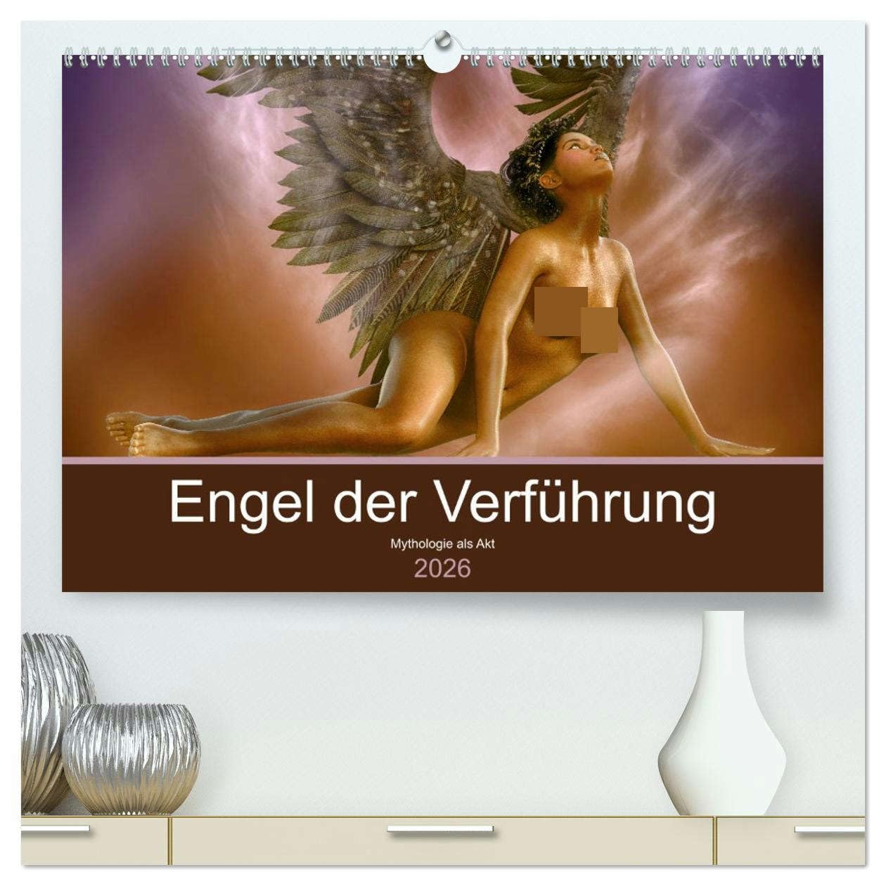 Engel der Verführung - Mythologie als Akt (hochwertiger Premium Wandkalender 2026 DIN A2 quer), Kunstdruck in Hochglanz: Engel mal ganz anders. (CALVENDO Erotik)