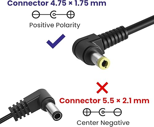 Miniatura 3 de Adaptador CACC de 9.5 V para cargador de fuente de alimentación Casio para teclado de piano Casio, solo compatible con los modelos enumerados (cable