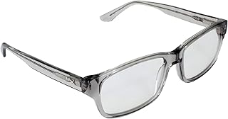 HyperX Spectre 1st Edition - Gaming Eyewear, Blue Light Blocking Glasses, UV Protection, Durable Acetate Frame, Crystal Clear Lenses, Microfiber Pouch, Hardshell Case, Square Eyewear Frame - Gray