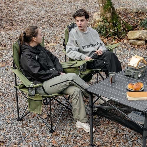 Silla de Camping Oversize Naturehike ComfortMax con Bolsa Térmica, Soporta 450 lbs, Plegable y Acolchada para Exterior, Paquete de 2 miniatura 2