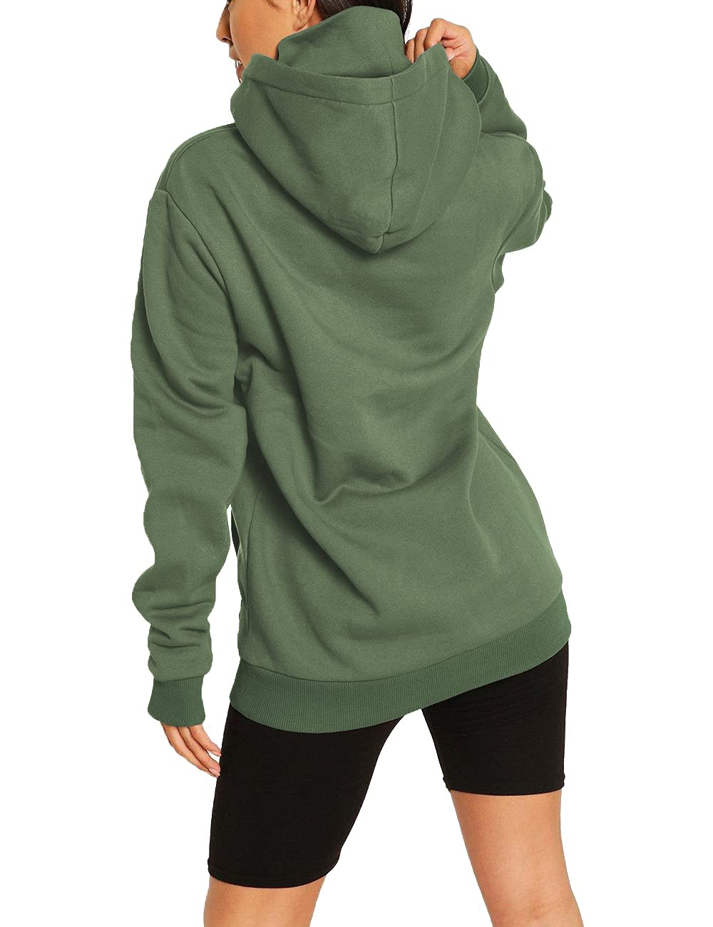 TrendiMax Damen Hoodie Kapuzenpullover Langarm Sweatshirt Winter Pullover Hochkragen Sweatjacke Kapuzen Pullis