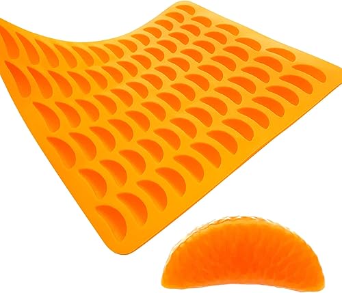 Molde de silicona para caramelos de naranja mandarina - media hoja