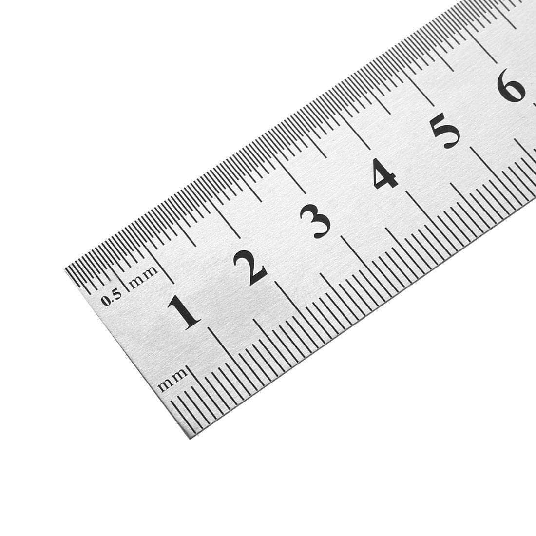 Uxcell Stainless Steel Straight Ruler – 50cm / 20 Inch, 0.7mm Thick, Precision Etched Marks With Hang Hole For Office & Workshop