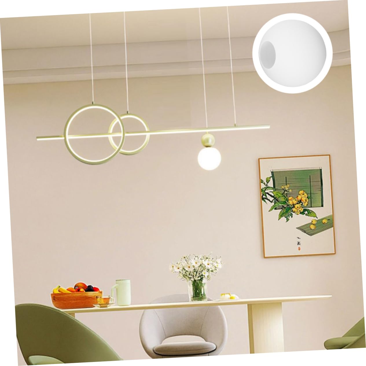 OSALADI 2pcs Glass Globes for Light Fixtures Frosted Glass Lamp Shade Replacement Ceiling Light Cover Lampshades for Pendant Lmaps 8X8cm - Image 4