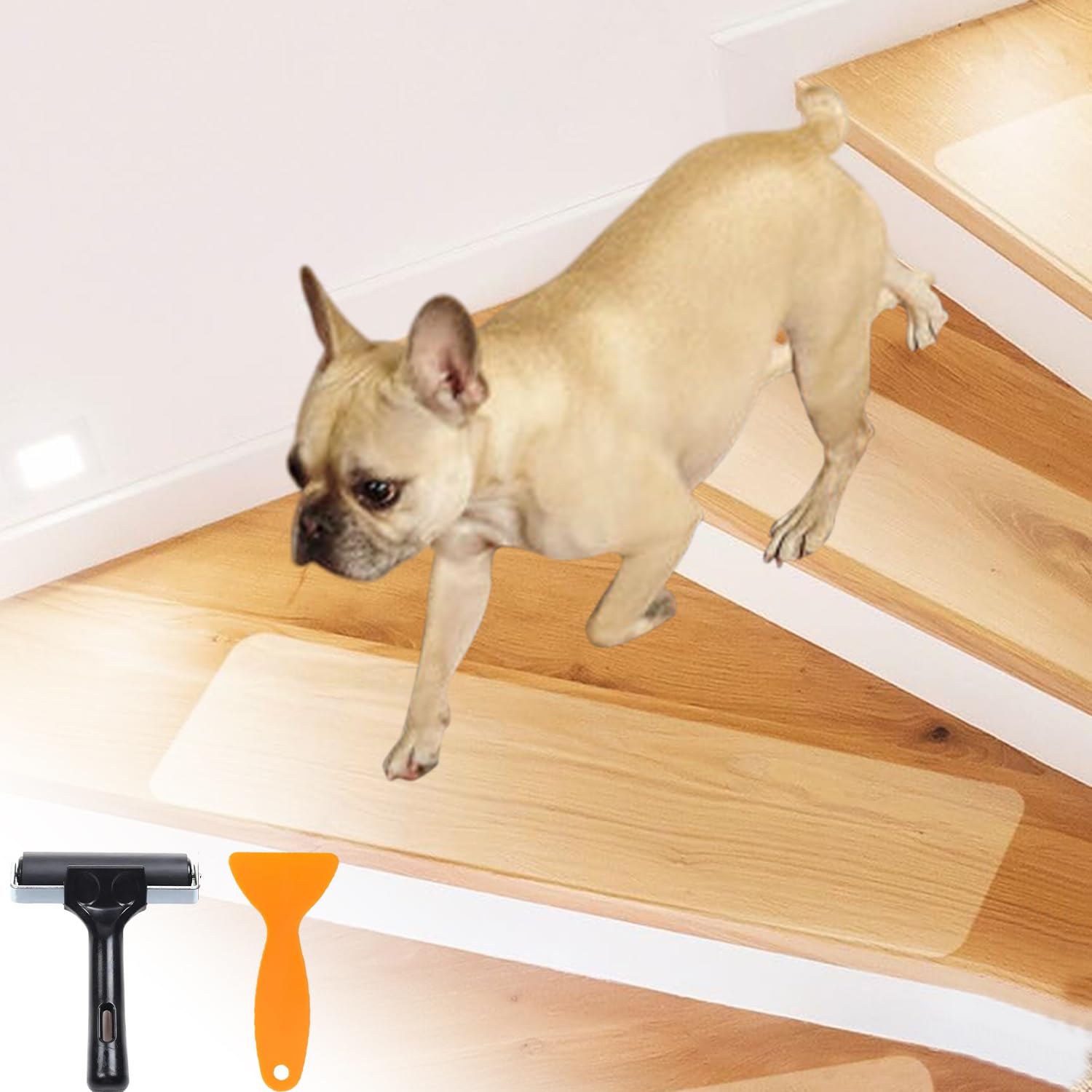 ROEOWENE 15st Traptredematten Antislipmat Transparante Antislipstrips voor trappen Zelfklevende trapmatten Antislip interieur Antislipstrips Trap Waterdicht voor houten treden, vloer-10x60cm