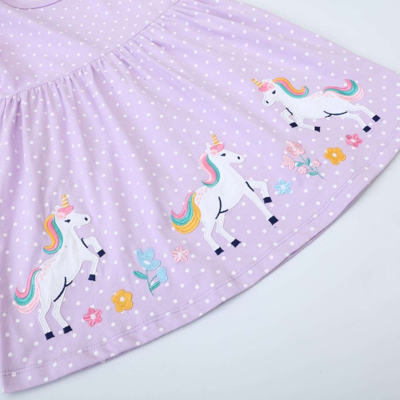 Hongshilian Toddler Girl Casual Floral Dress Cartoon Print Summer Clothing 2-7 Years - Image 4