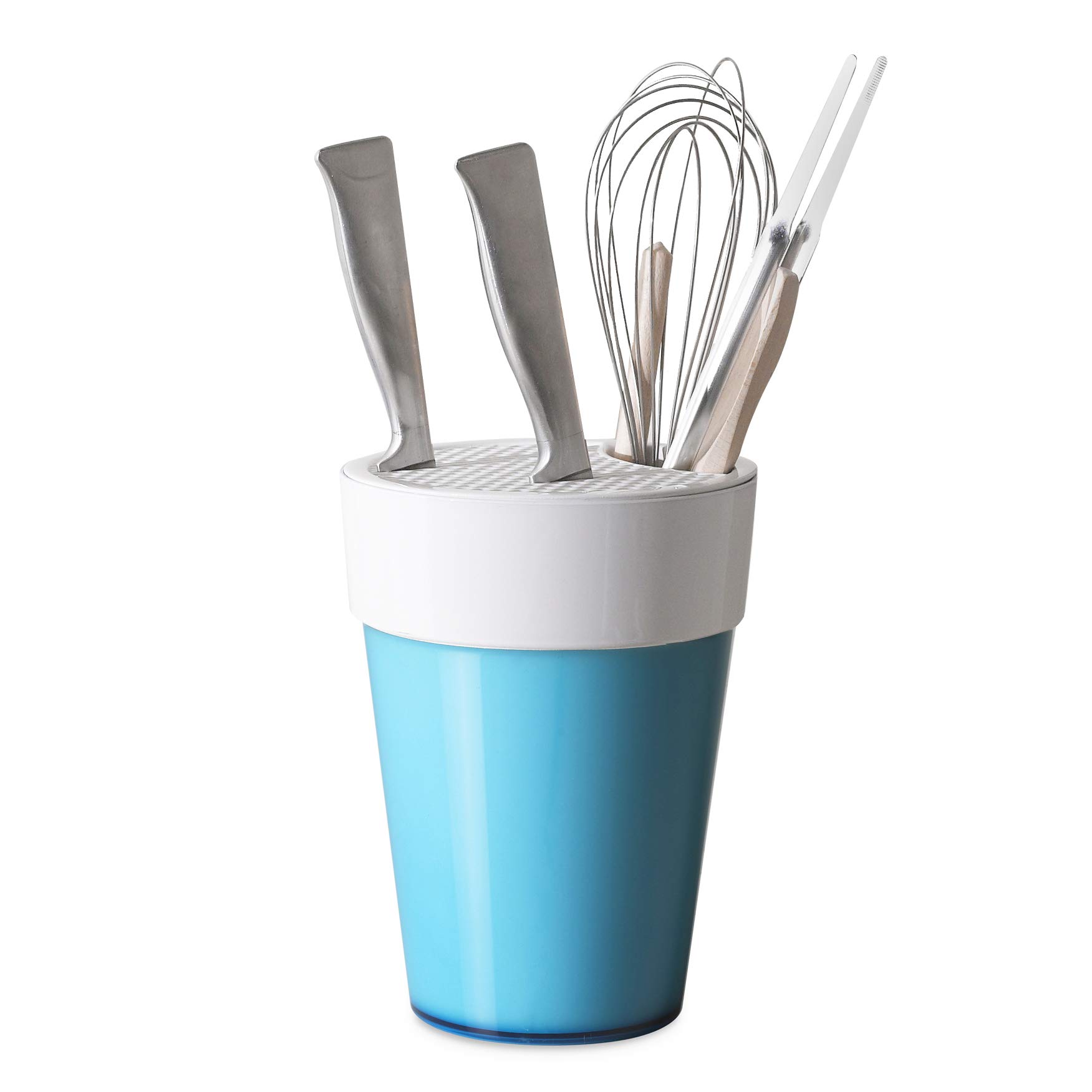Omada Design Messerhalter Aus Polypropylen – Stylischer Universalblock Für Alle Küchenmesser, 16,5 X 22 Cm, Made In Italy