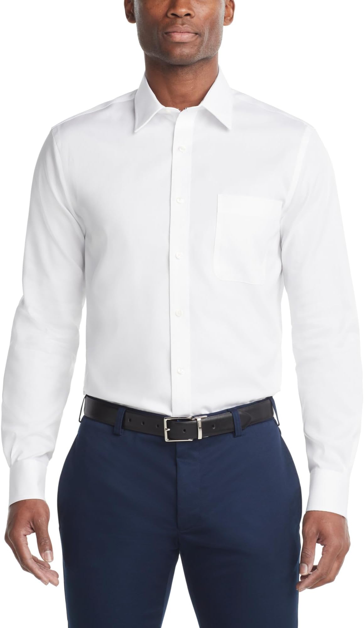 Men's Regular Fit Non Iron Solid Dress Shirt - Amazon Exclusive