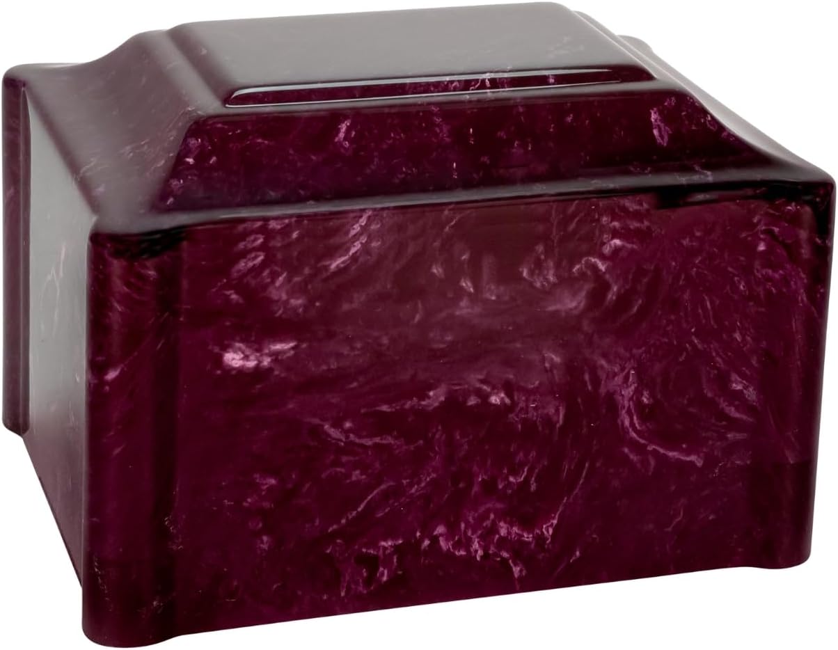 Claremont Stone Gray Cultured Marble Cremation Urn - Adult Size - Human Ashes Urn for Ground Burial, Home Memorial and Funeral