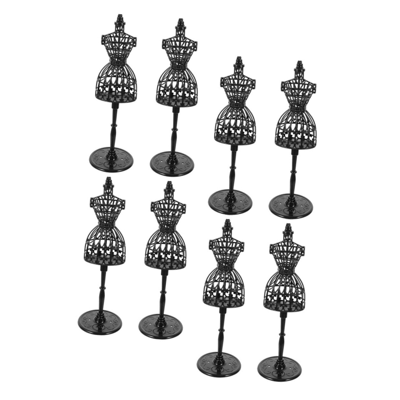 Toyvian 8pcs Doll Hanger Show Rack Clothes Rack Display Shelves Display Shelf Clothes Hangers Clothing Doll Dress Support Dress Mannequin for Doll Standing Mannequin Apparel Plastic Toy