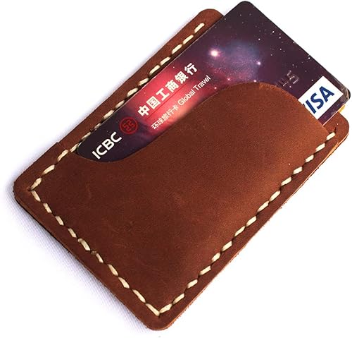 Miniatura 5 de Hand-made front pocket card holder, leather minimalist card, ultra-thin wallet, credit card holder, 3 card slots